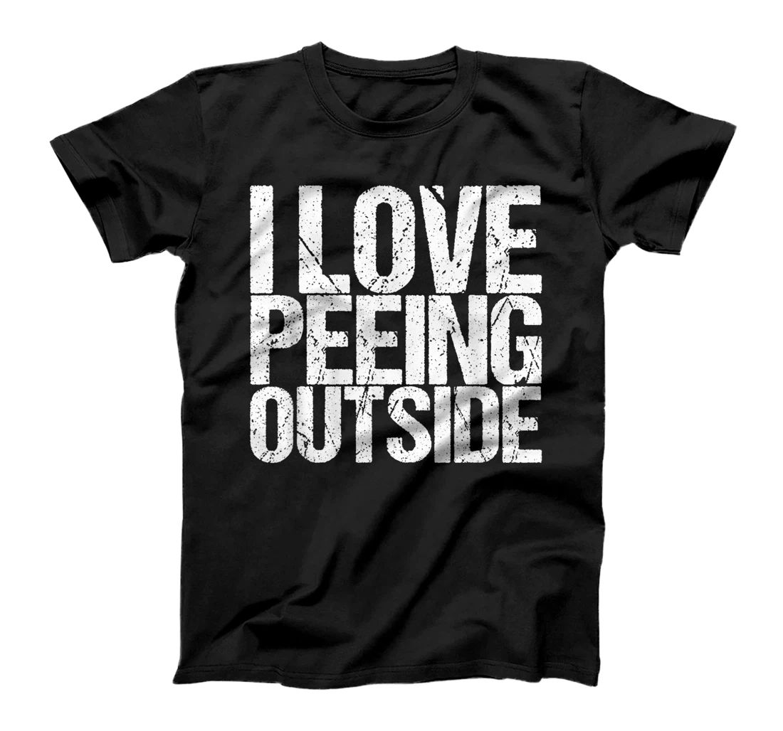 Personalized I Love Peeing Outside T-Shirt, Women T-Shirt