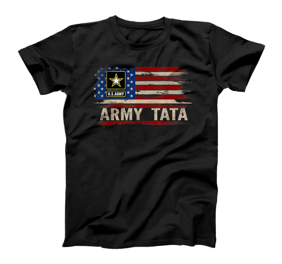 Personalized Vintage Army Tata With American Flag For Veteran Gift T-Shirt, Kid T-Shirt and Women T-Shirt