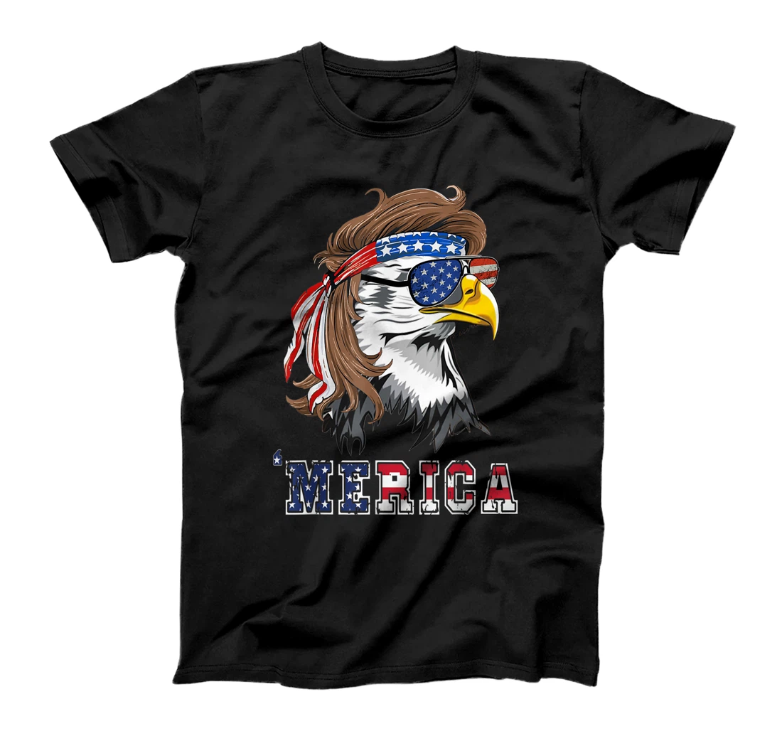 Eagle Mullet 4th Of July American USA US Flag Merica Eagle T-Shirt, Kid T-Shirt and Women T-Shirt