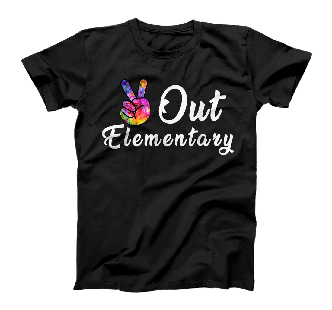 Personalized Peace Out Elementary - Last Day of School Elementary Grad T-Shirt, Kid T-Shirt and Women T-Shirt