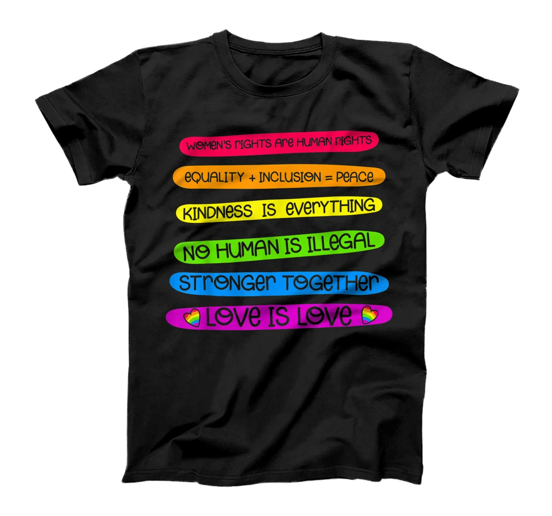 Personalized Gay Pride June Human Rights Rainbow LGBTQ+ Pride Month T-Shirt, Kid T-Shirt and Women T-Shirt