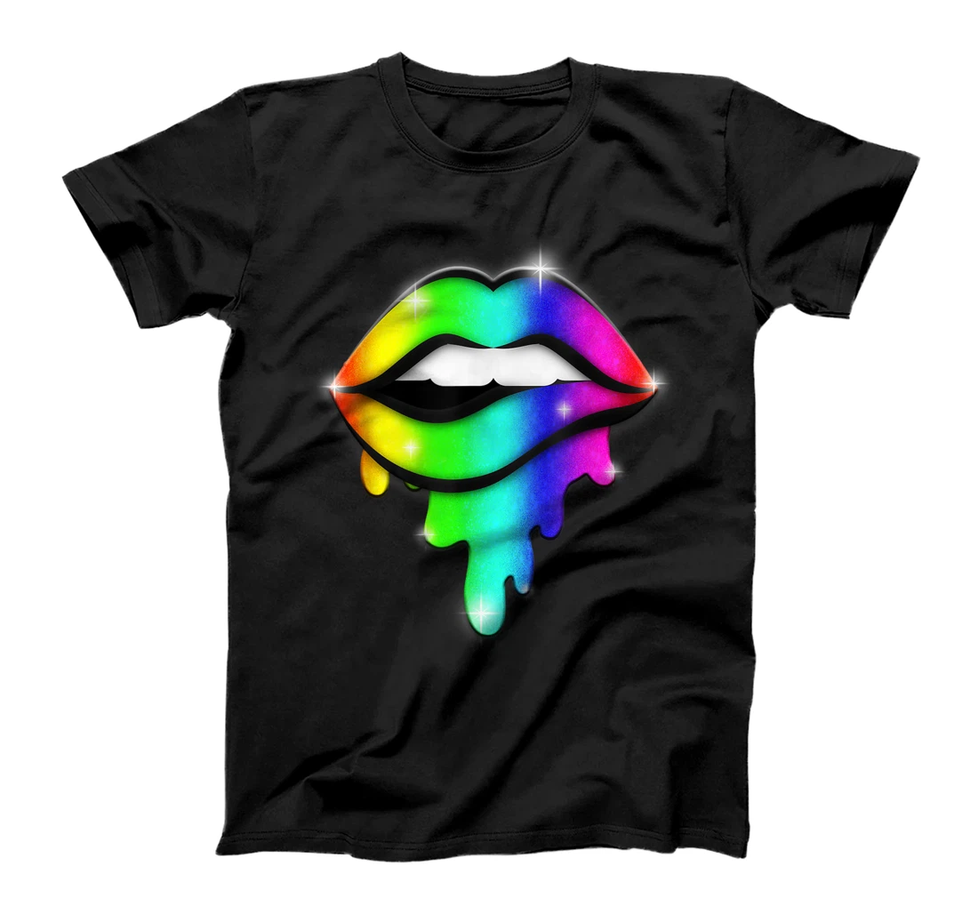 Personalized Rainbow Lip LGBT Pride Funny Gay T-Shirt, Women T-Shirt