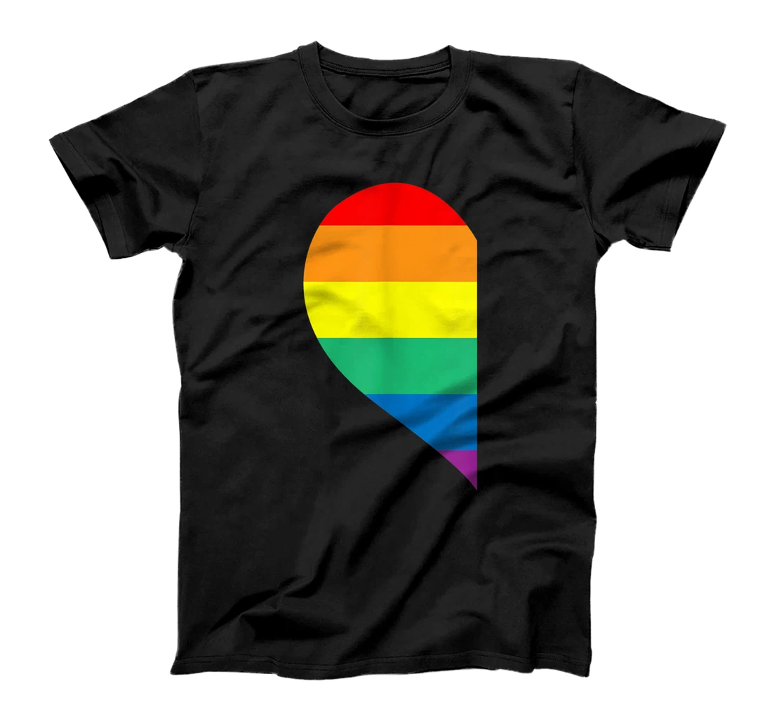 Personalized Partnerlook Heart LGBT Partner Look Love Proud Pansexual T-Shirt, Women T-Shirt