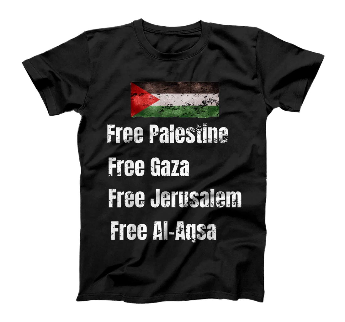 Free Palestine Free Al-Aqsa Free Jerusalem Free Gaza Vintage T-Shirt, Kid T-Shirt and Women T-Shirt