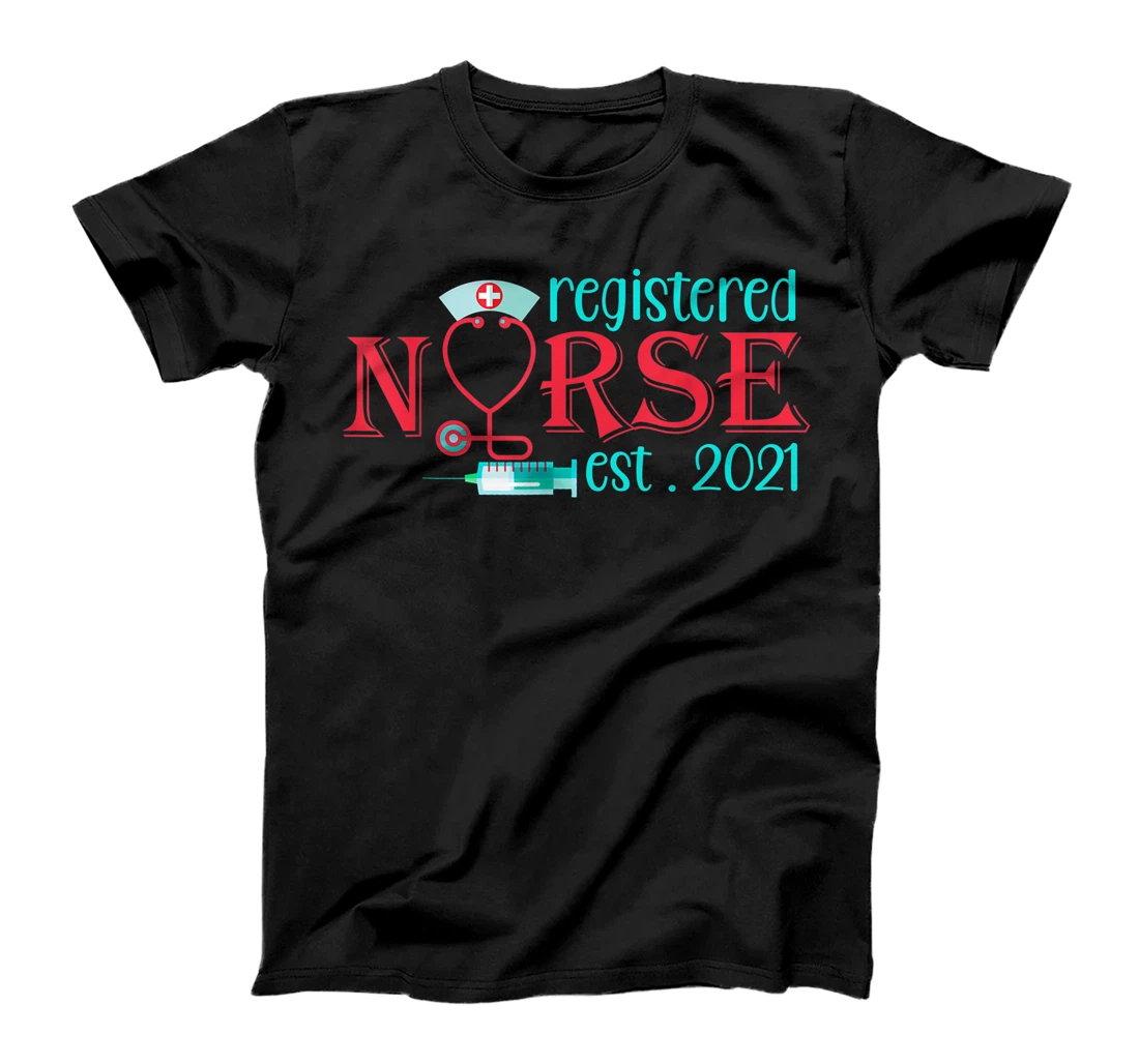 Personalized Registered Nurse Est 2021 RN Nursing School Graduation Gifts T-Shirt, Kid T-Shirt and Women T-Shirt