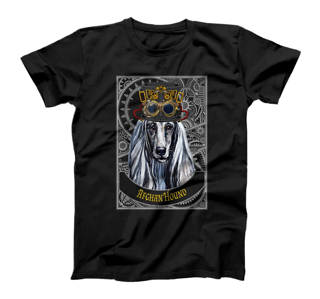 Personalized Steampunk Victorian art with Afghan Hound T-Shirt, Women T-Shirt
