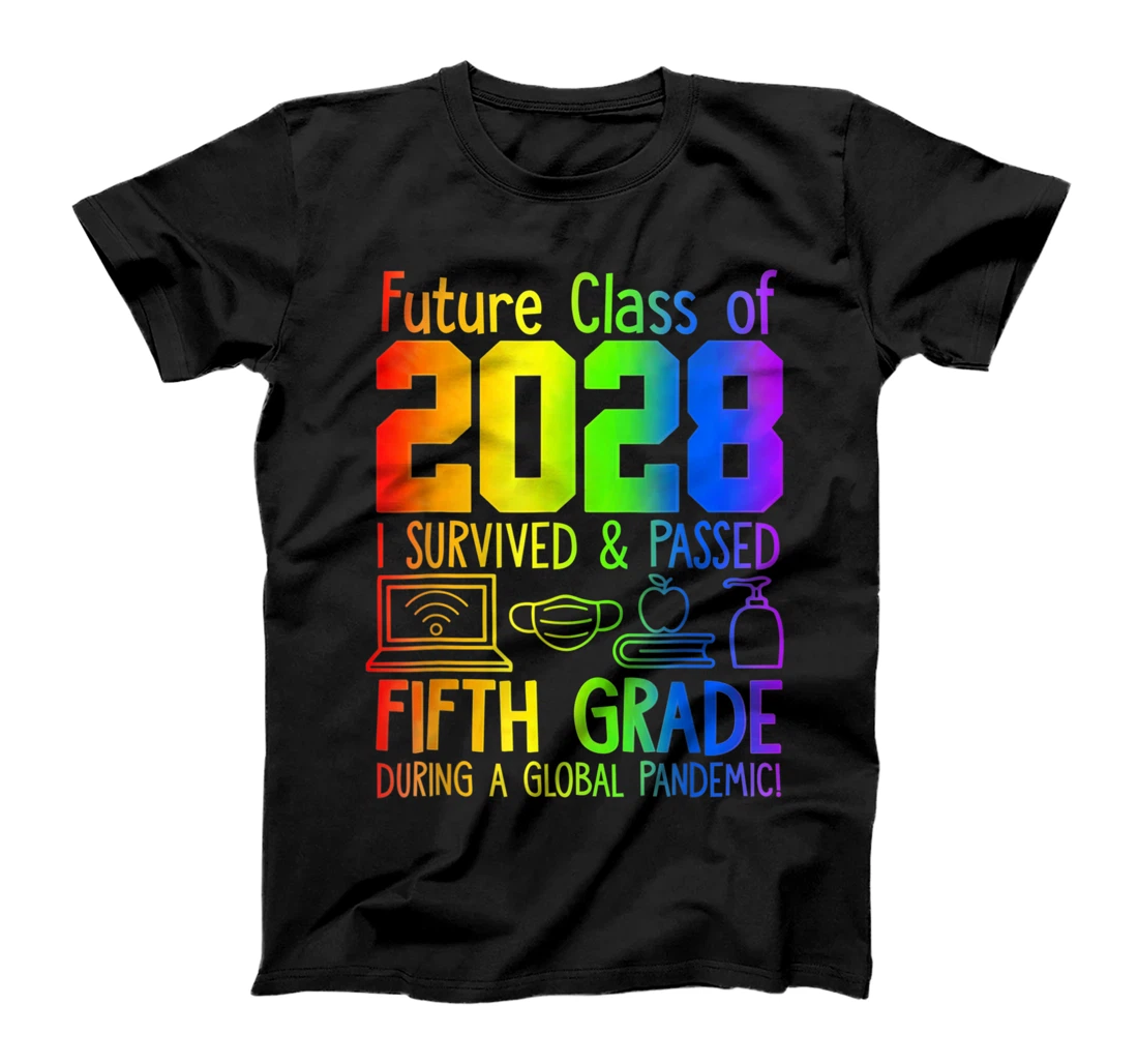 Personalized Colourful Class Of 2028 Fifth Grade Back To School T-Shirt, Kid T-Shirt and Women T-Shirt