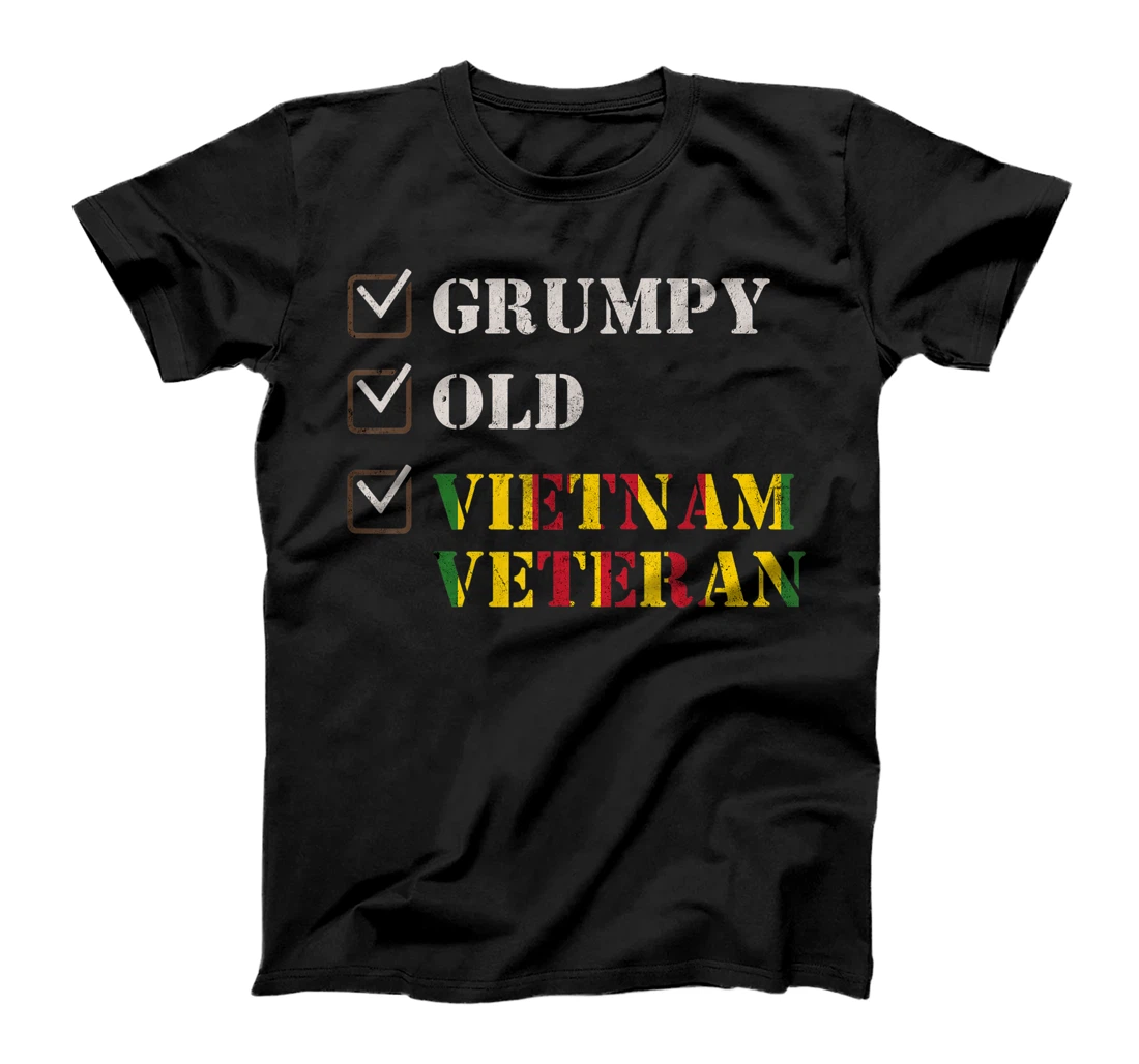 Personalized Funny Veteran Shirt Grumpy Old Vietnam Veteran T-Shirt, Kid T-Shirt and Women T-Shirt