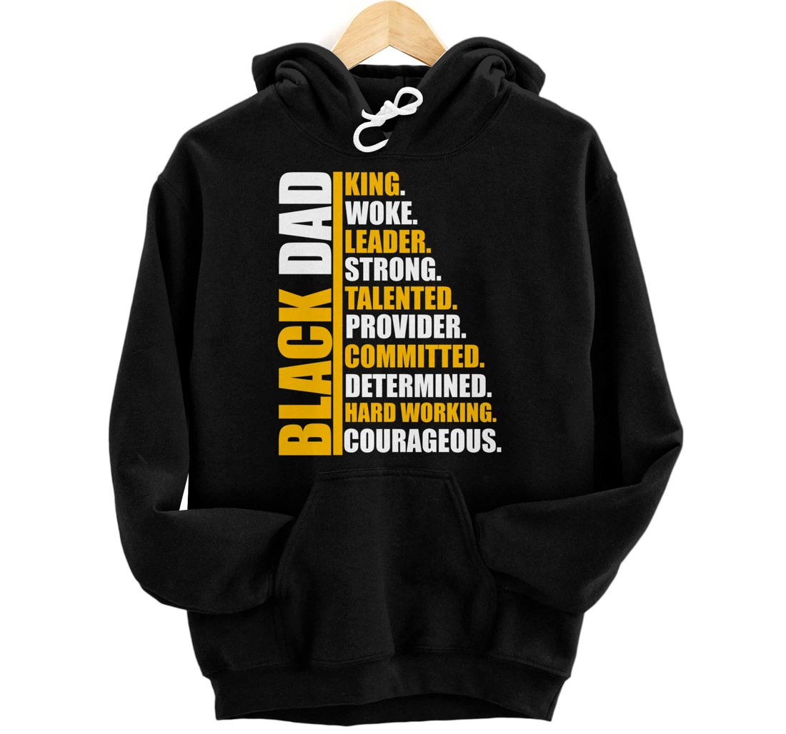 Oheneba: Black Dad Fathers Day Melanin Father Afro Dad Pullover Hoodie