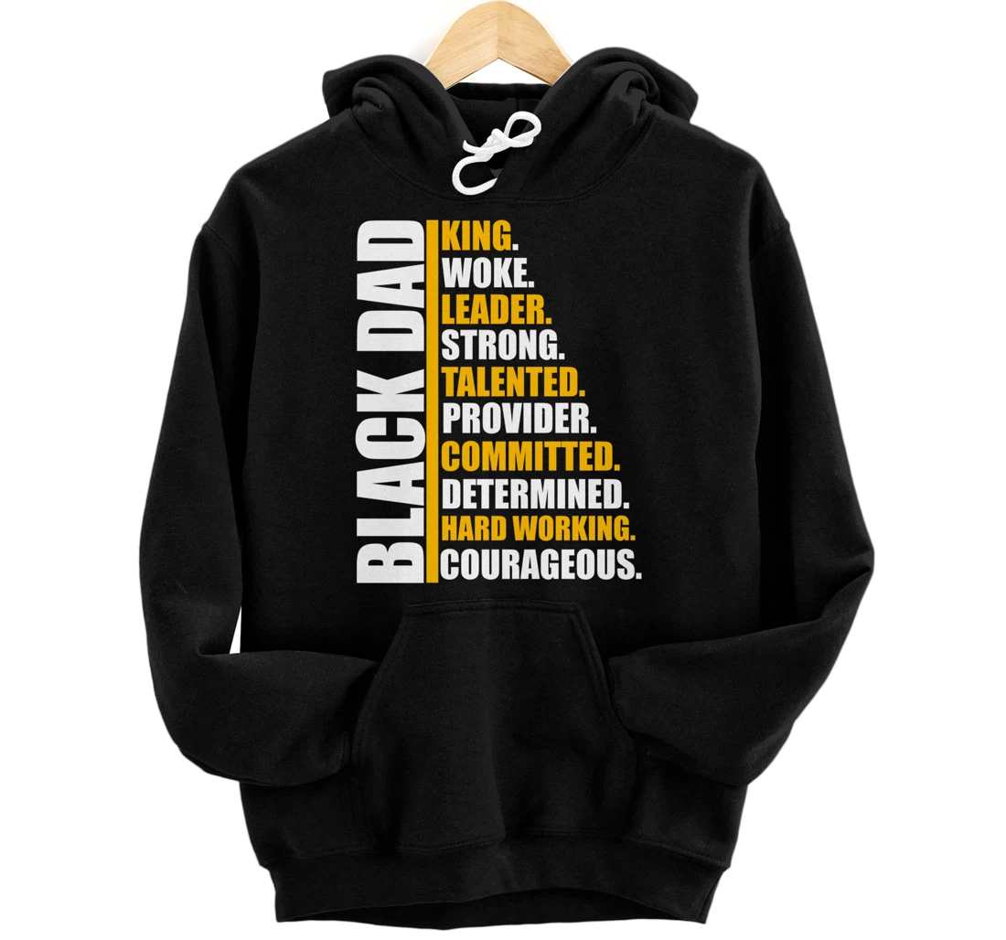 Oheneba: Black Dad Fathers Day Melanin Father Afro Dad Pullover Hoodie