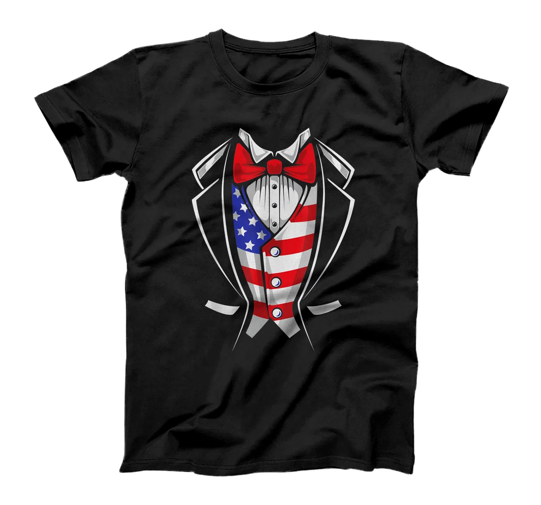 American Flag Tuxedo 4th Of July Stars And Stripes Patriotic T-Shirt, Kid T-Shirt and Women T-Shirt