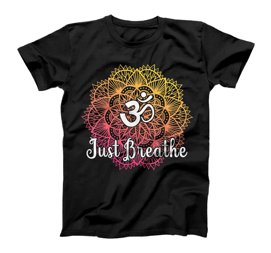 Personalized Cute Just Sacred Tattoodesign Yoga Breathe Mandala Good Vibe T-Shirt, Kid T-Shirt and Women T-Shirt