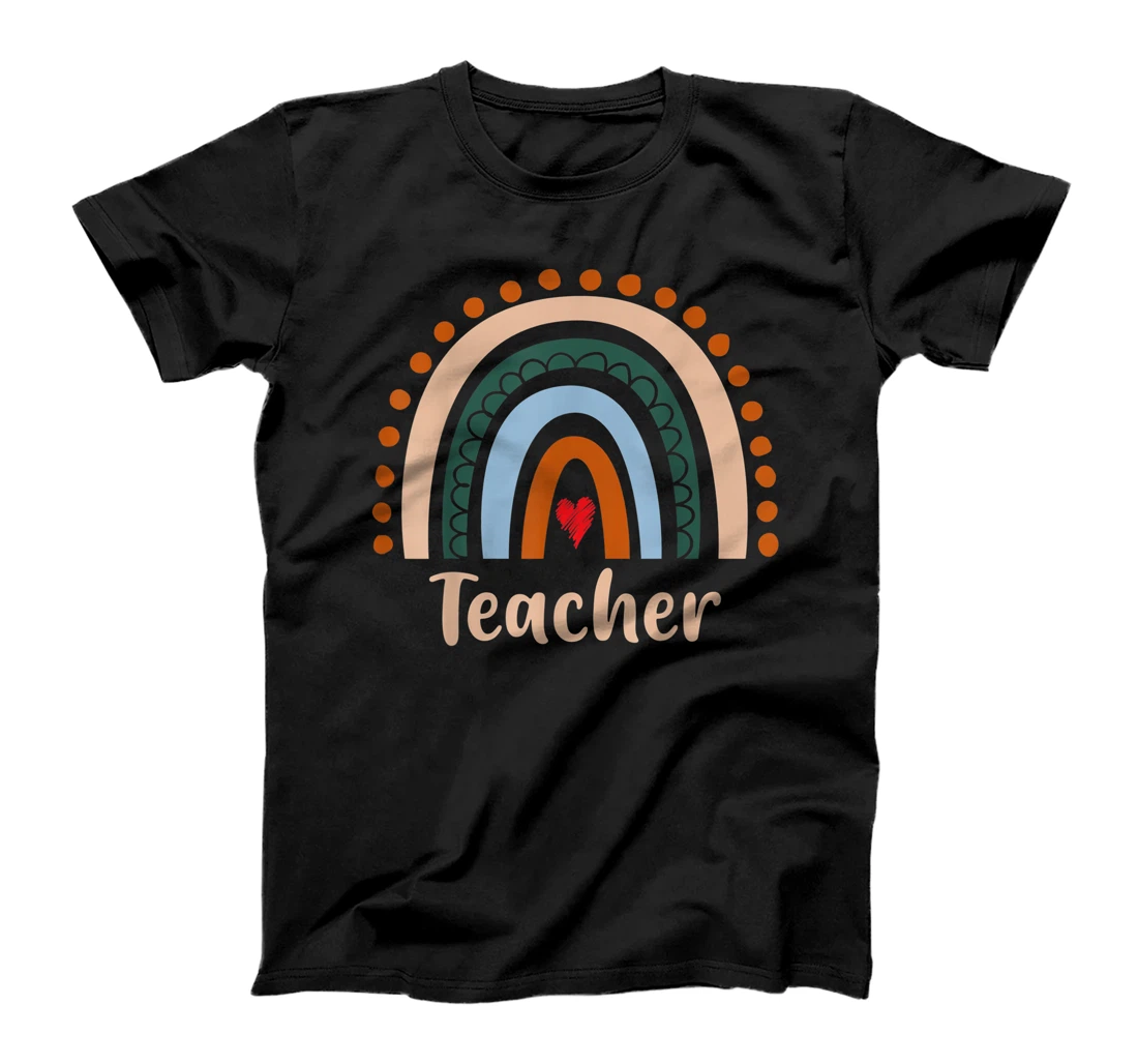 Personalized Teacher Boho Rainbow graduation thank you T-Shirt, Women T-Shirt