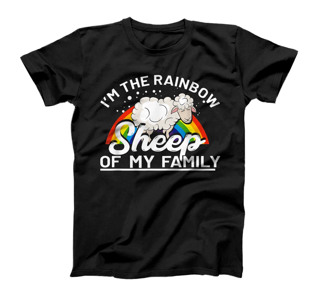 Personalized Im The Rainbow Sheep Of My Family I Am Acceptance Heart T-Shirt, Women T-Shirt
