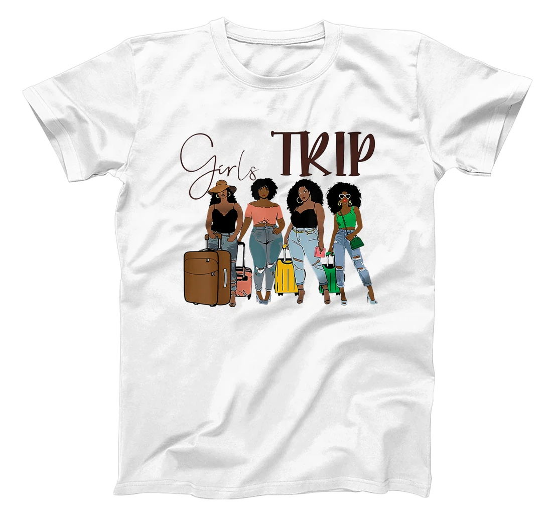 Personalized Girls Trip Black Women Queen Melanin African American T-Shirt, Women T-Shirt