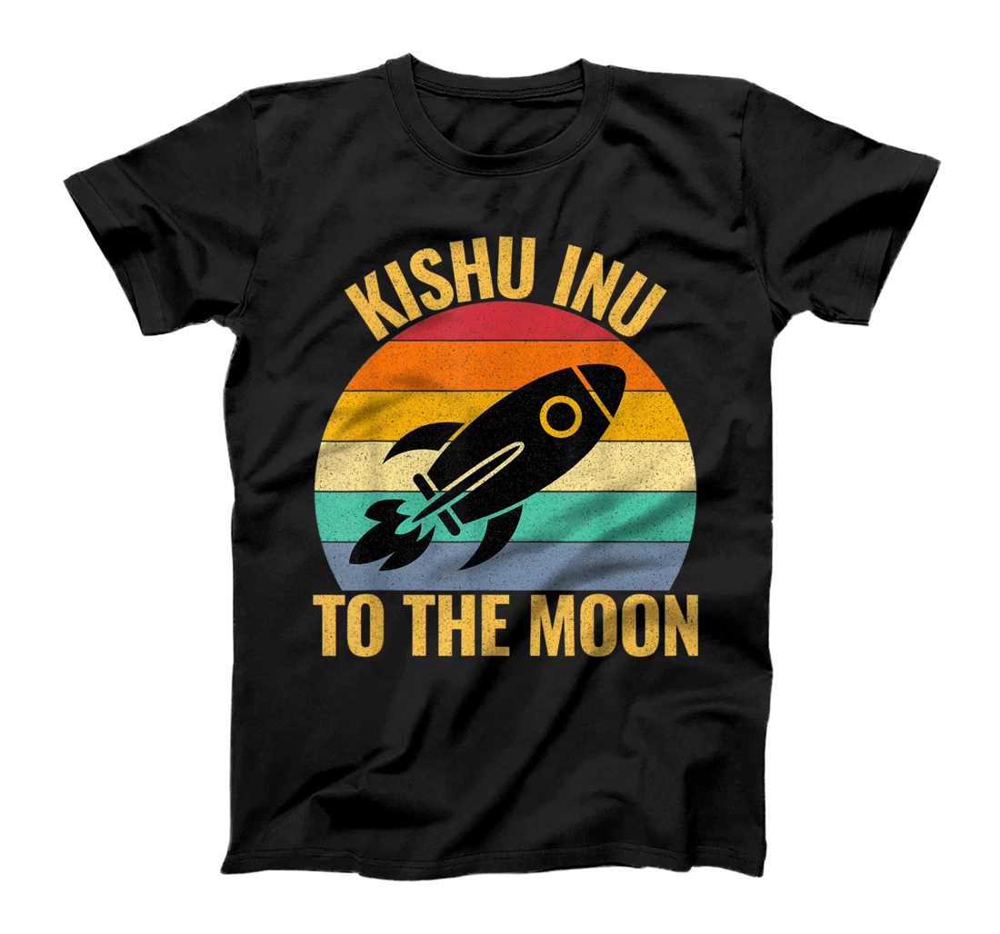 Personalized Kishu Inu to the Moon Vintage Retro T-Shirt, Kid T-Shirt and Women T-Shirt