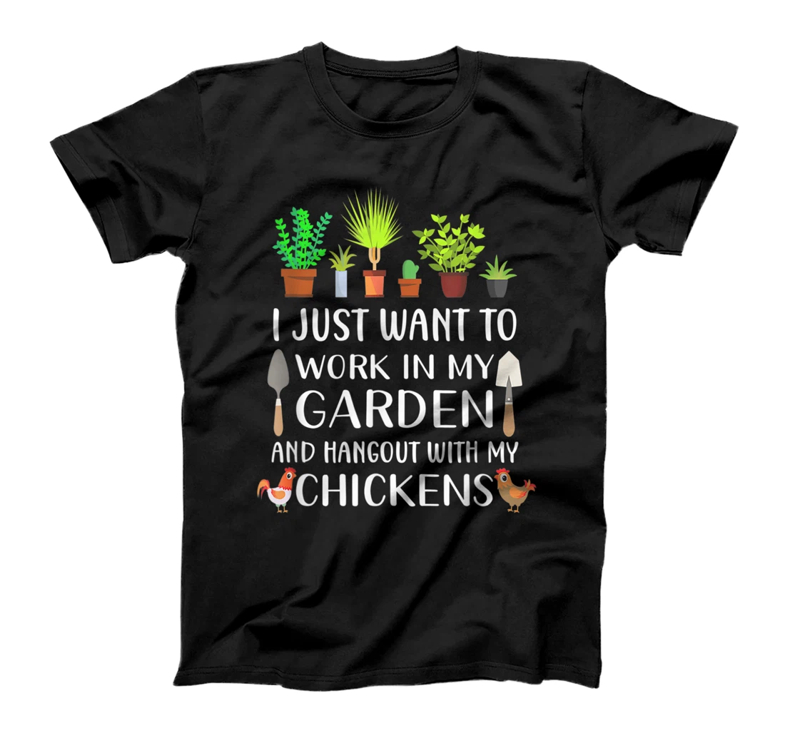 Personalized Chicken Lover Funny Gardening Gardener Farming T-Shirt, Women T-Shirt