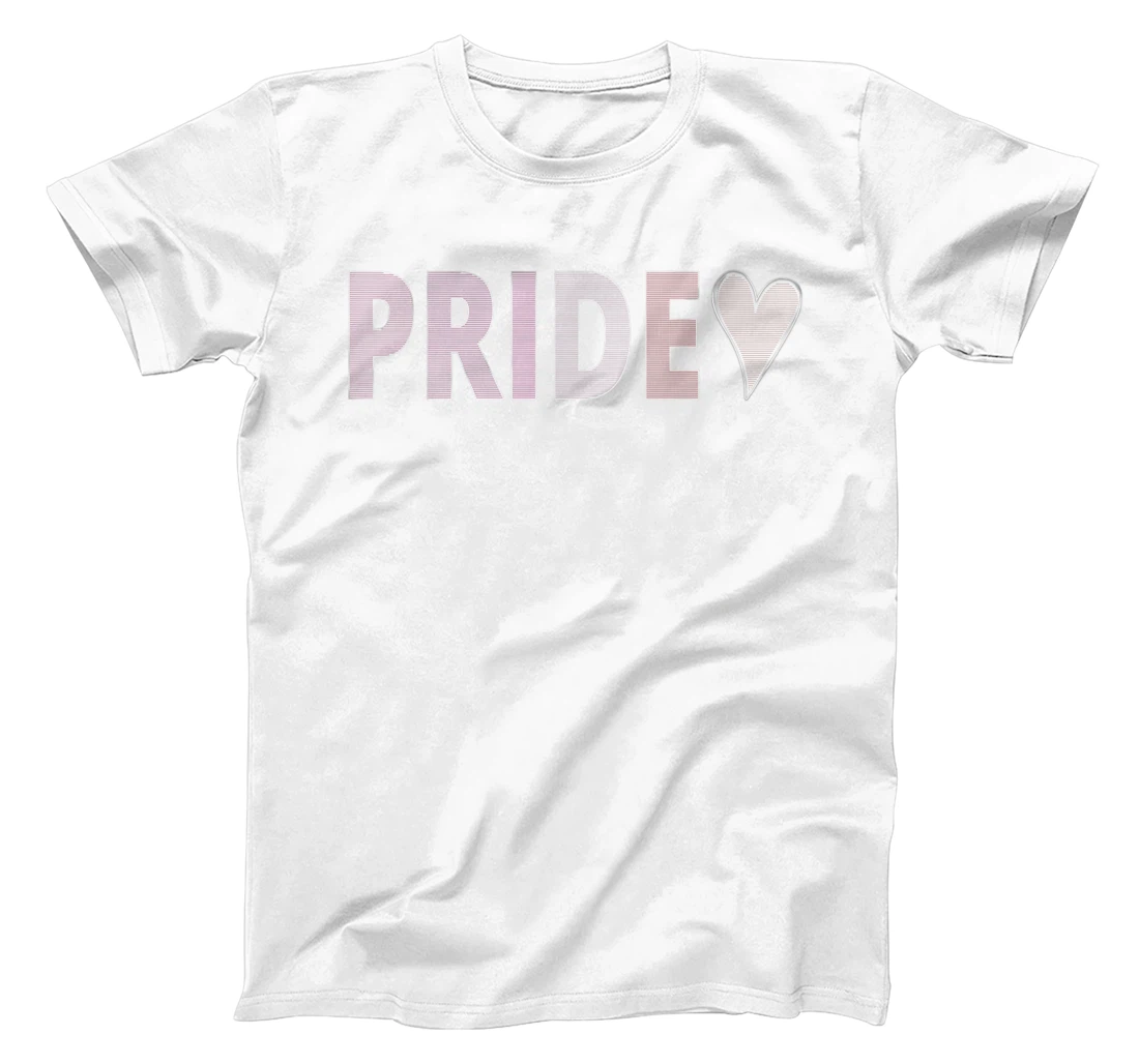 Personalized LBGT LBGTQ Pride Lesbian Rainbow Heart T-Shirt, Women T-Shirt