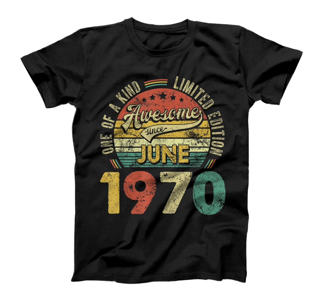 Awesome Since June 1970 51st Bday Decorations 51 Years Old T-Shirt, Women T-Shirt