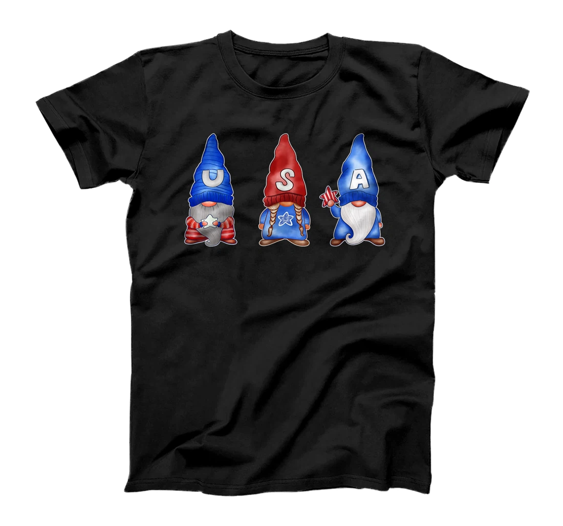 4th Of July American Gnomes Celebrating Independence Day T-Shirt, Kid T-Shirt and Women T-Shirt