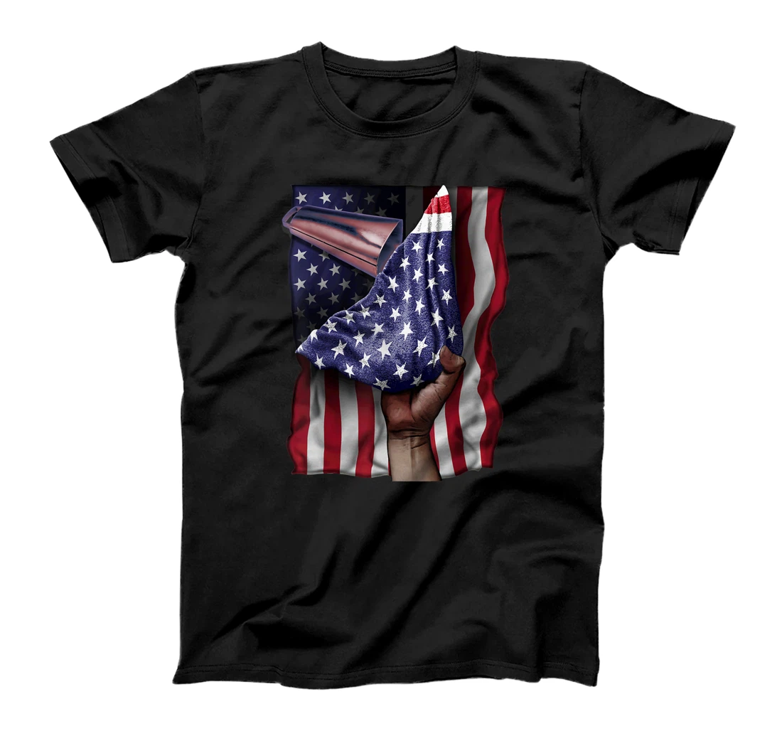 Day Of Independence US Flag Bass Drum T-Shirt, Kid T-Shirt and Women T-Shirt