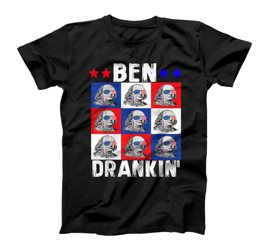 Ben Franklin Merica 4th of July Patriot Holiday Ben Drankin T-Shirt, Women T-Shirt