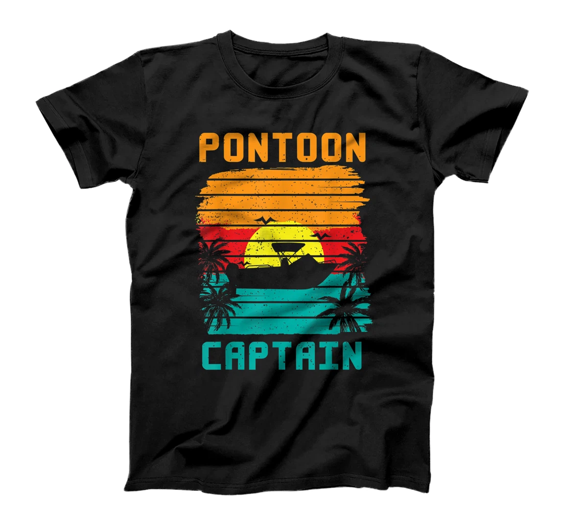 Personalized Funny Pontoon Captain Shirt Retro Vintage Style Pontoon Boat T-Shirt, Kid T-Shirt and Women T-Shirt