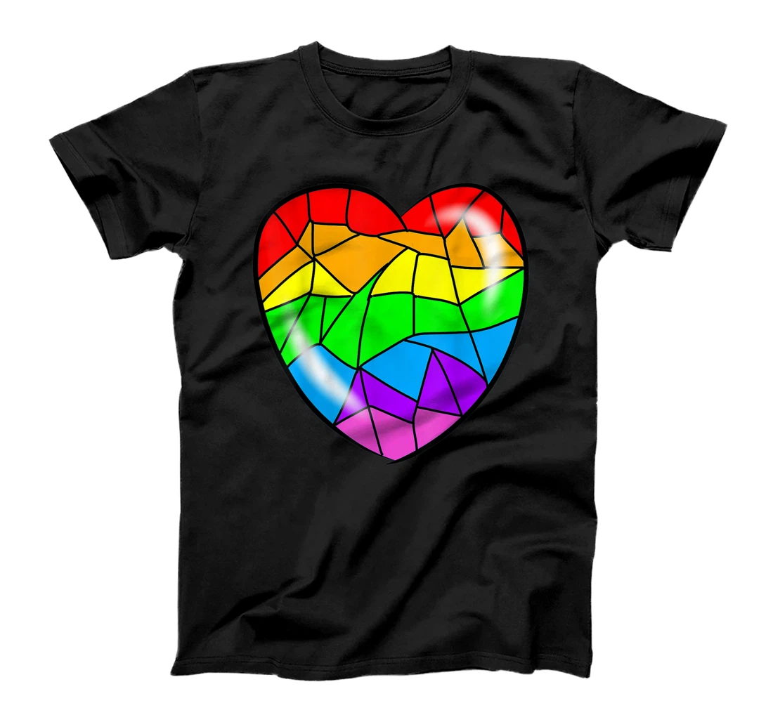 Personalized Rainbow Cracked Heart T-Shirt, Kid T-Shirt and Women T-Shirt