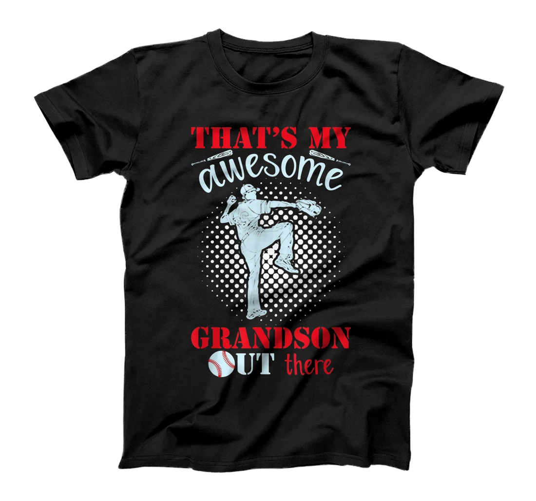Personalized Awesome Grandson Loving Baseball Player Gift Apparel T-Shirt, Women T-Shirt