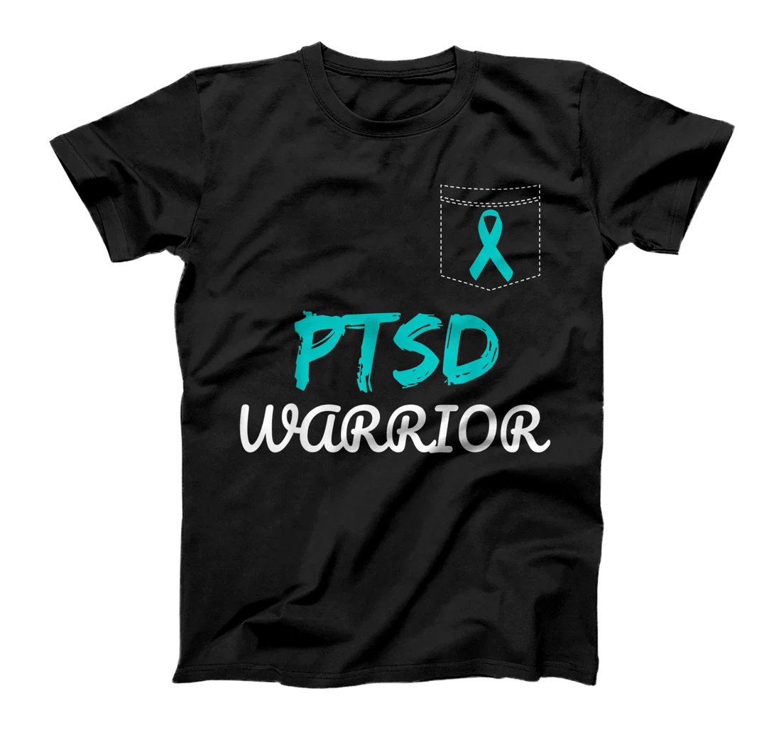 PTSD Warrior Teal Ribbon T-Shirt, Kid T-Shirt and Women T-Shirt