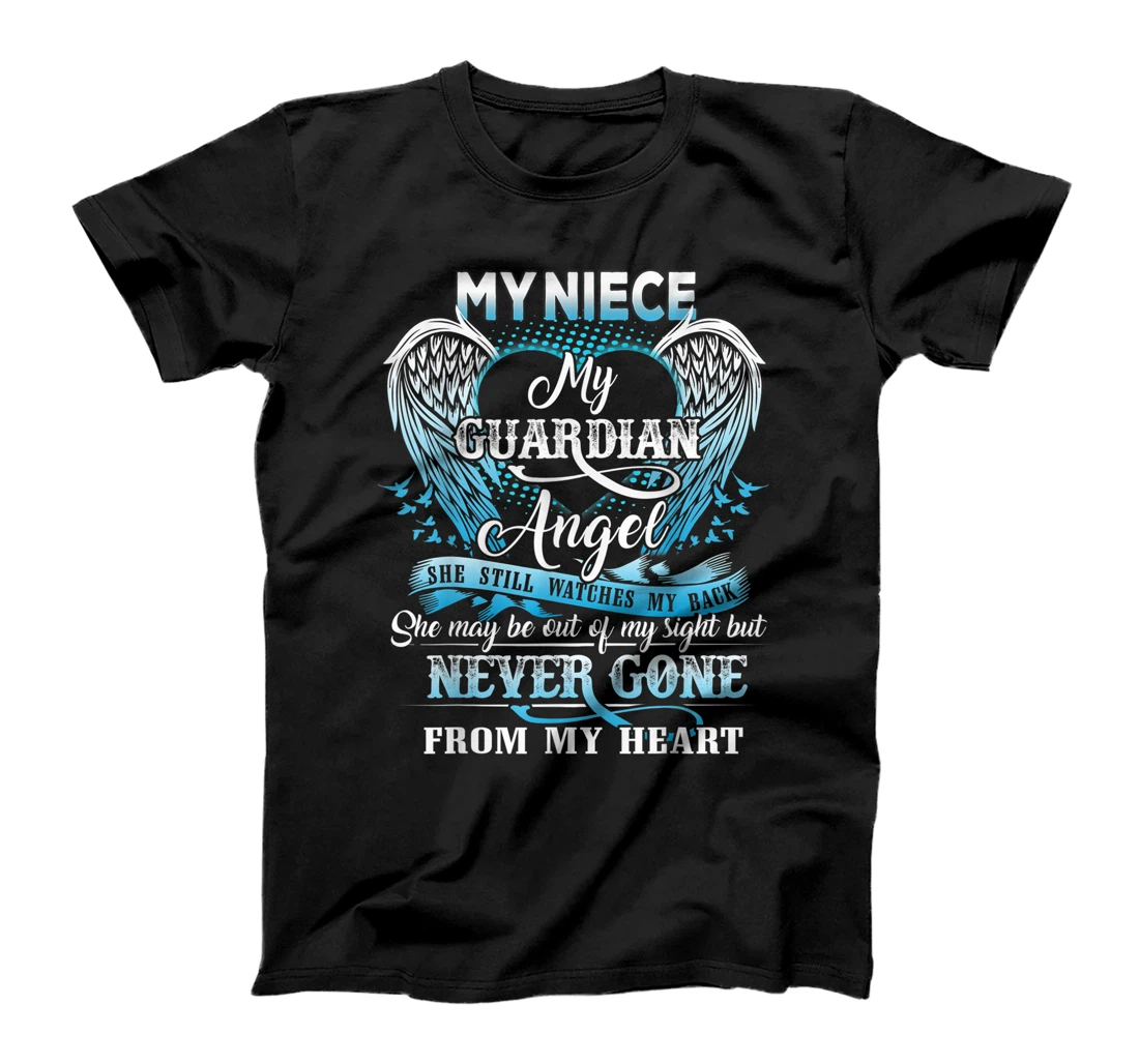 My Niece My Guardian Angel She Still Watches My Back Memory T-Shirt, Women T-Shirt