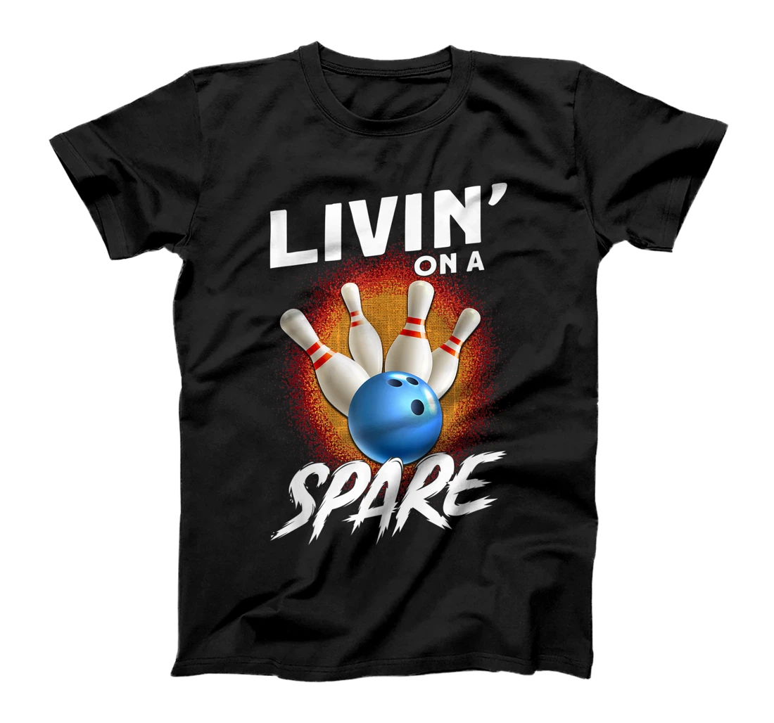 Livin' On A Spare Bowling T-Shirt, Women T-Shirt