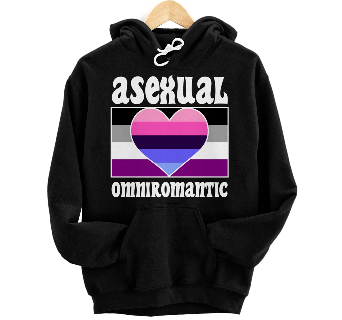 Personalized Asexual Omniromantic Pride Flag Cute Funny Ace Aesthetic Art Pullover Hoodie