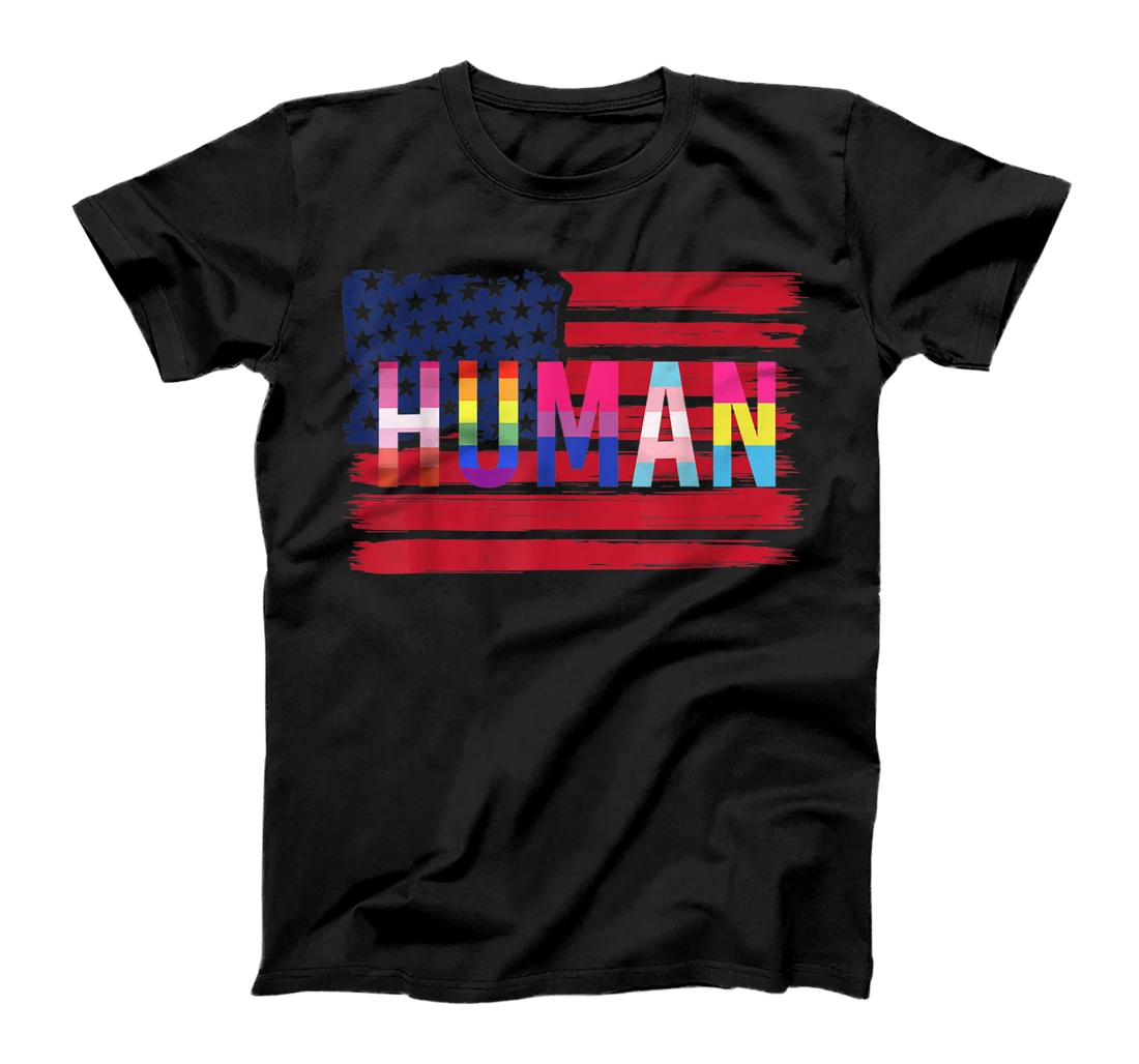 US LGBT Bisexual Human Happy Independence Day 4th July T-Shirt, Kid T-Shirt and Women T-Shirt