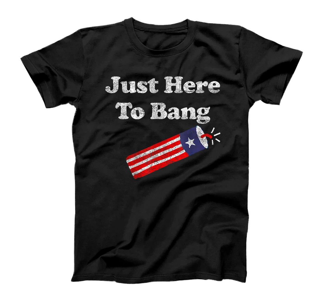 Funny Fourth of July 4th of July I'm Just Here To Bang T-Shirt, Women T-Shirt