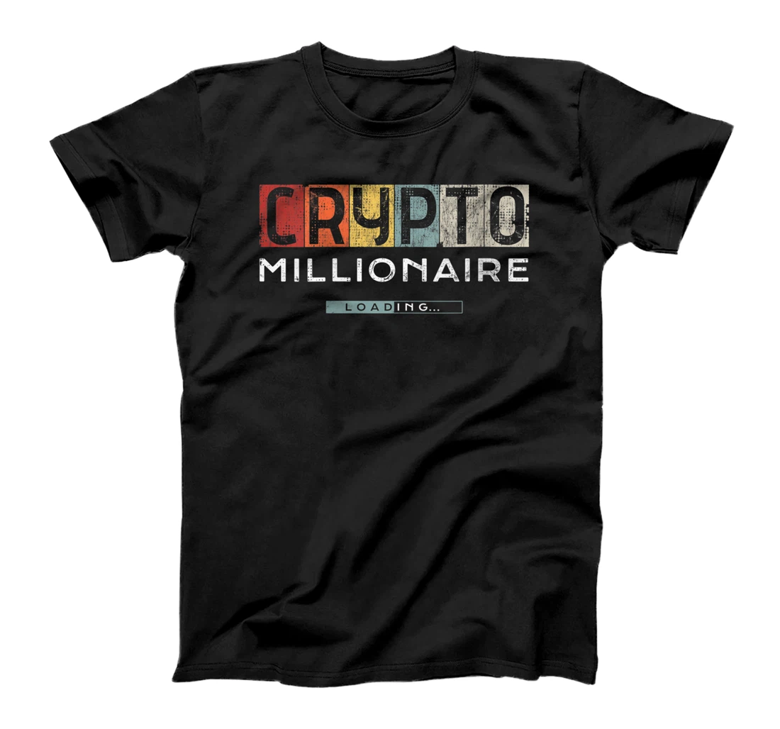 Womens Crypto Millionaire Shirt | Funny Vintage Bitcoin & Dogecoin T-Shirt, Women T-Shirt