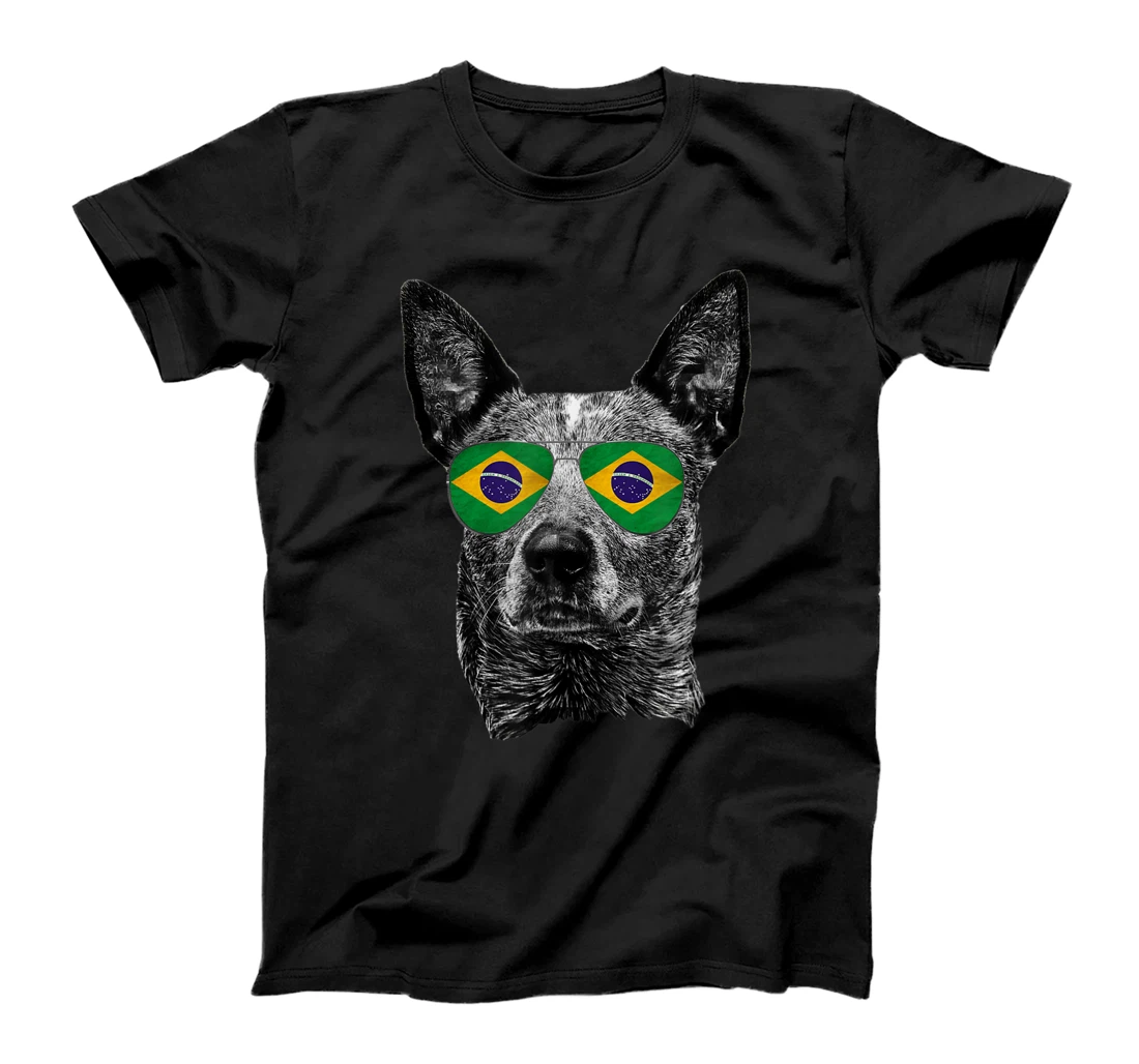 Brazil Dog Flag Sunglasses Football Soccer 2021 Fan Lover T-Shirt, Kid T-Shirt and Women T-Shirt