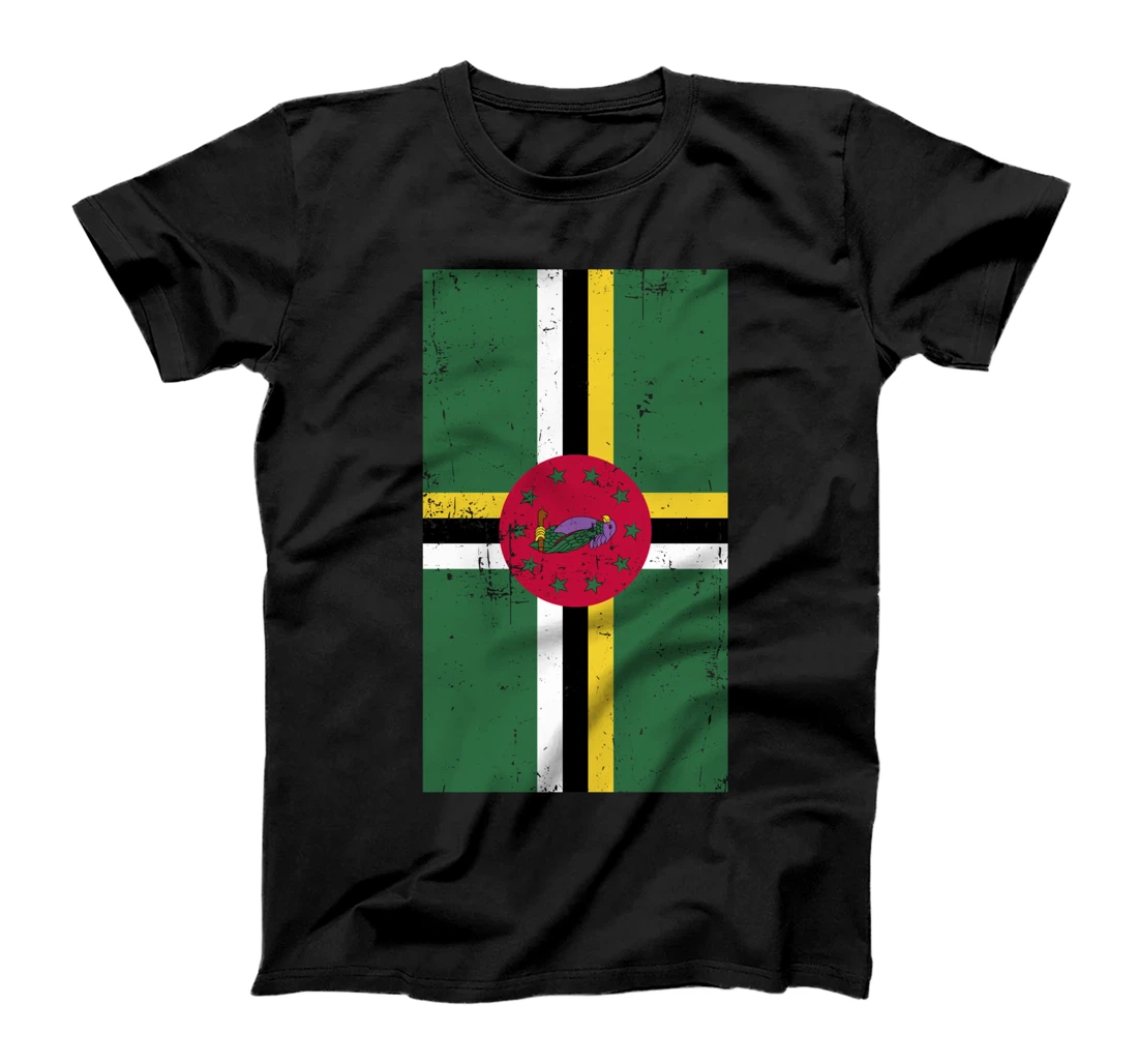 Dominica Caribbean Roseau Distressed Flag T-Shirt