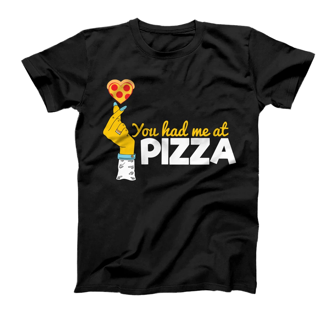 You Had Me At Pizza Korean Heart Finger Funny Women Kawaii T-Shirt