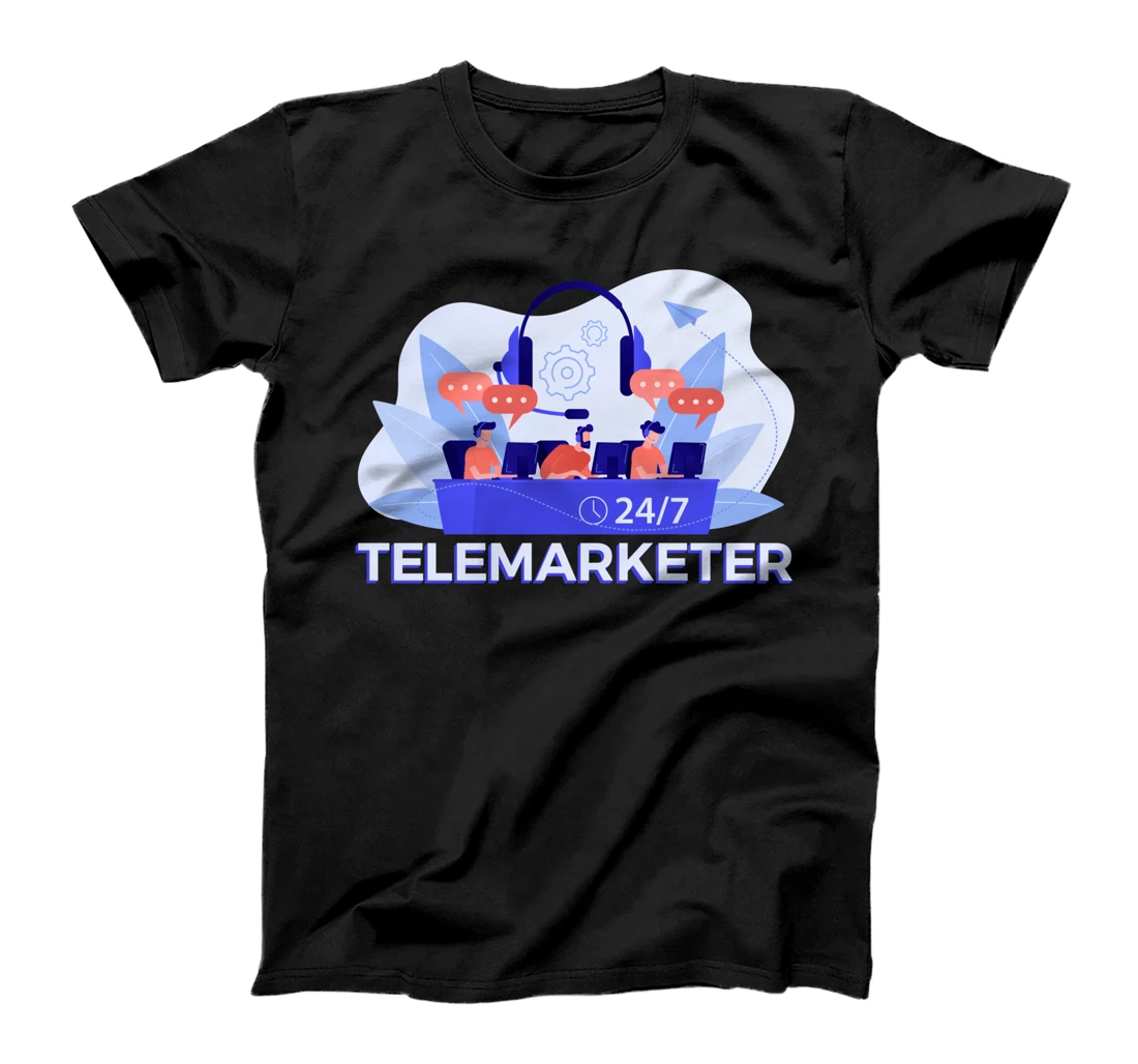 Telemarketer Headset Sales Representative Marketing Expert T-Shirt