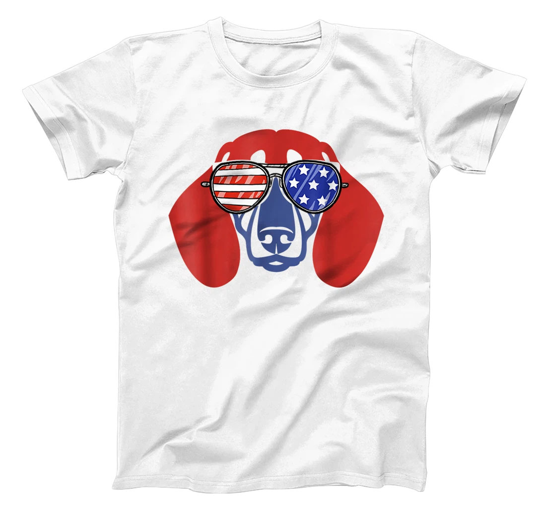 4Th Of July Patriotic Dachshund Dog American Flag T-Shirt, Kid T-Shirt and Women T-Shirt