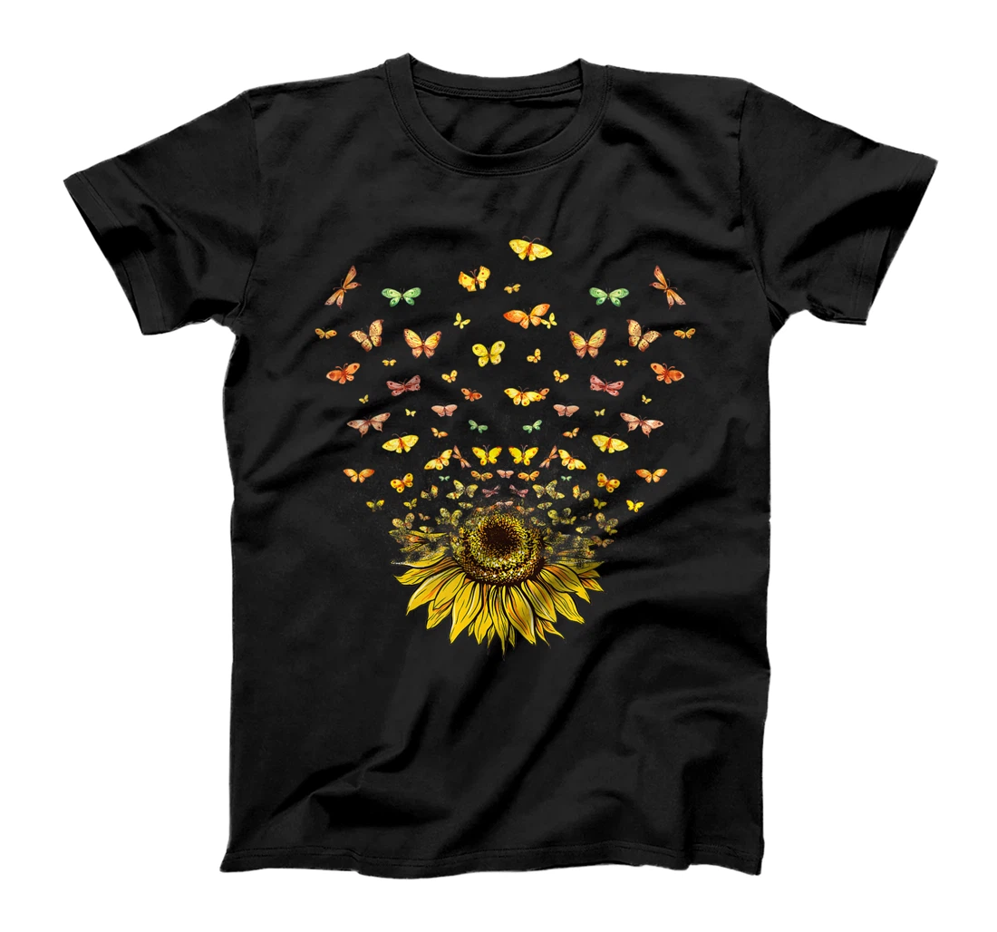 Adorable Butterfly Sunflower Women Gift Butterflies Lovers T-Shirt, Kid T-Shirt and Women T-Shirt