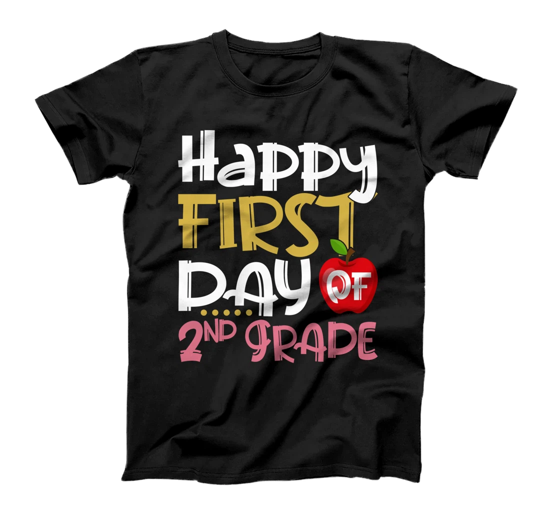 Happy First Day of 2nd Grade Teacher Girls And Boys Leopard T-Shirt