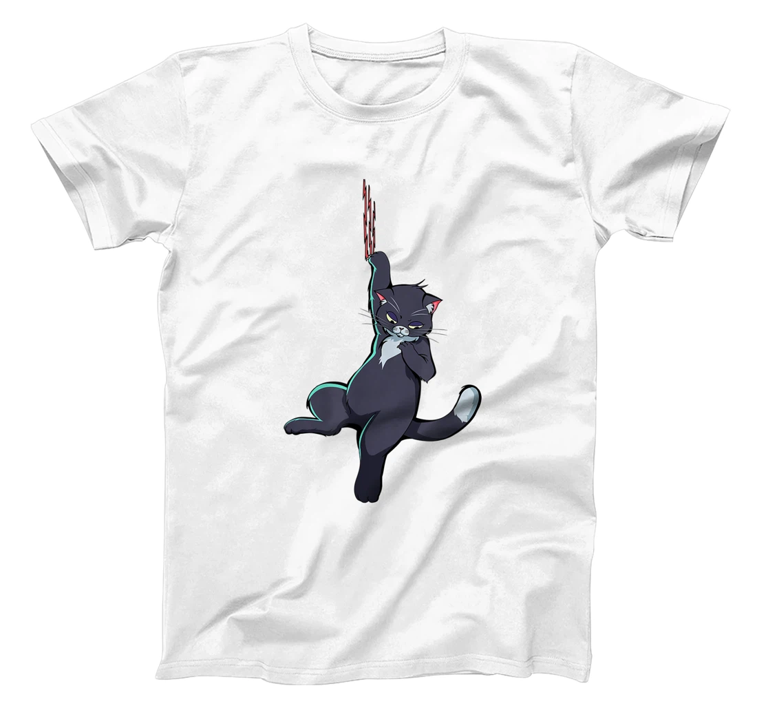 Meow Meow Peow Peow Cats Hanging Scratching Cat T-Shirt, Women T-Shirt