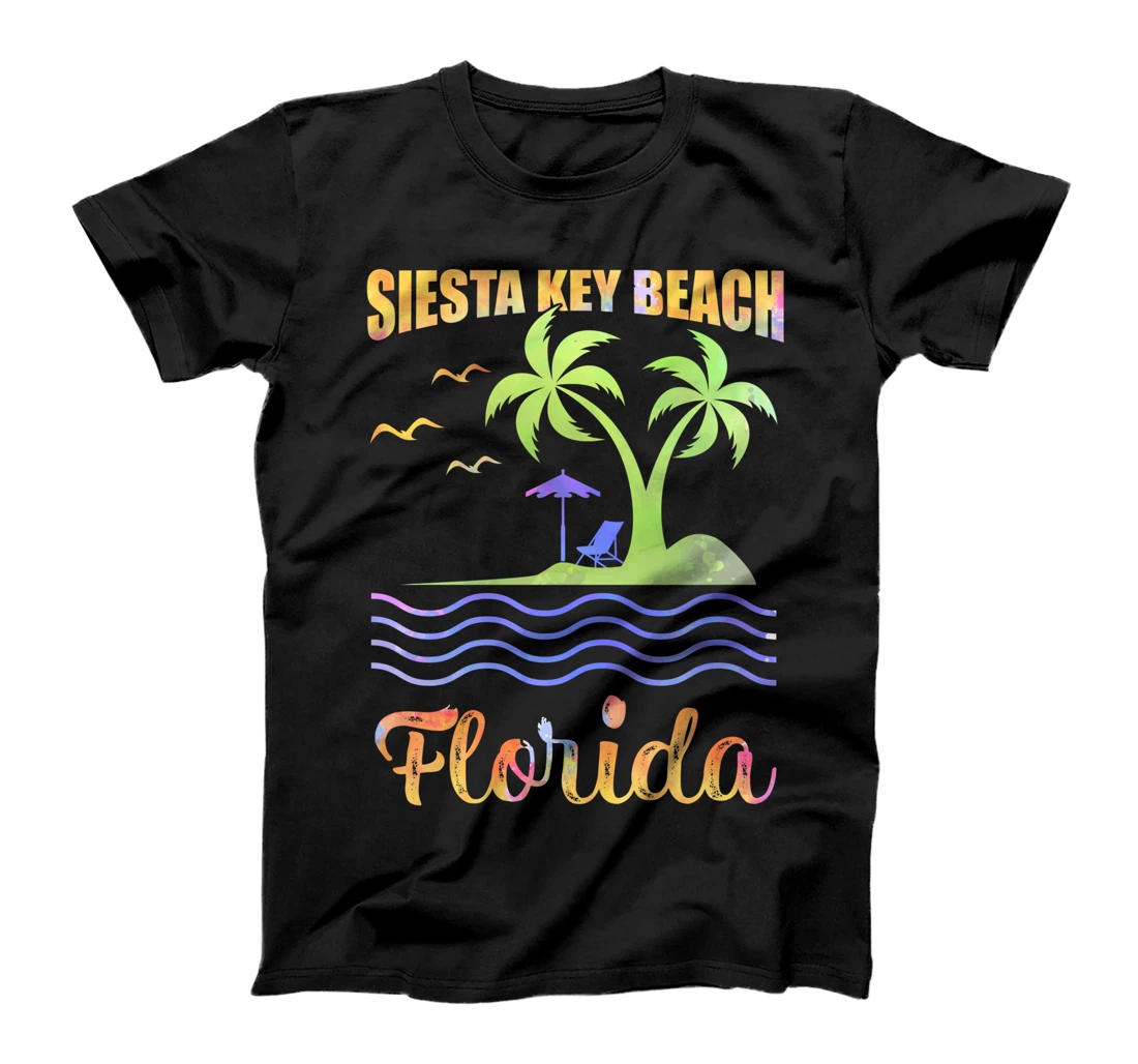 Summer Vacation Retro Sunset Florida Siesta Key Beach T-Shirt