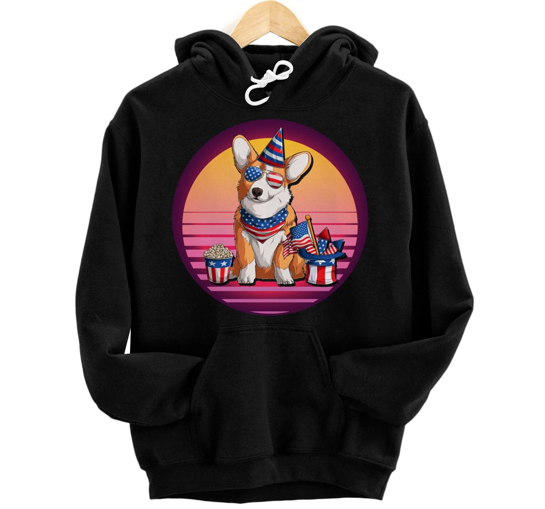 Personalized Dog lover 4th of July American Patriotic independence day Pullover Hoodie