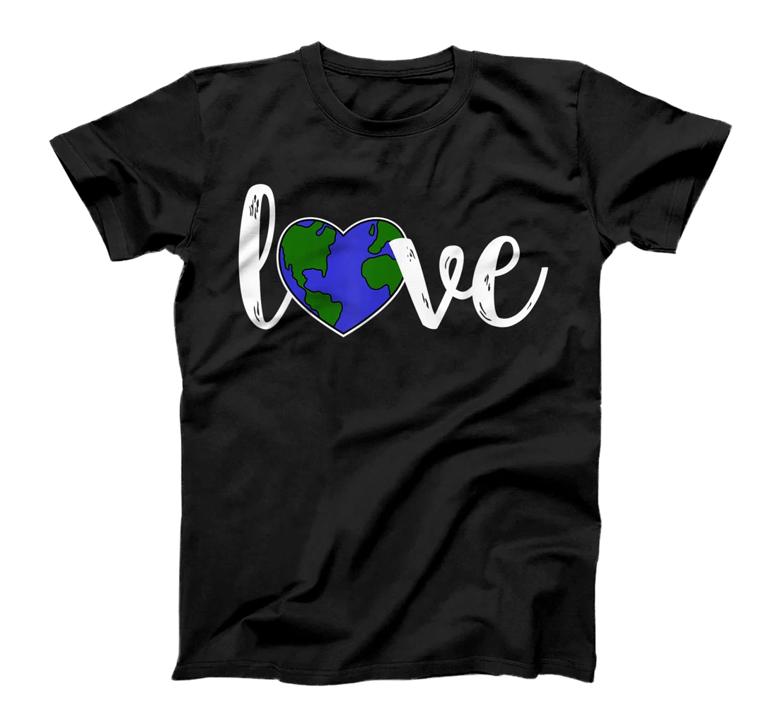 Personalized Love Earth Day Scripted Design T-Shirt, Women T-Shirt