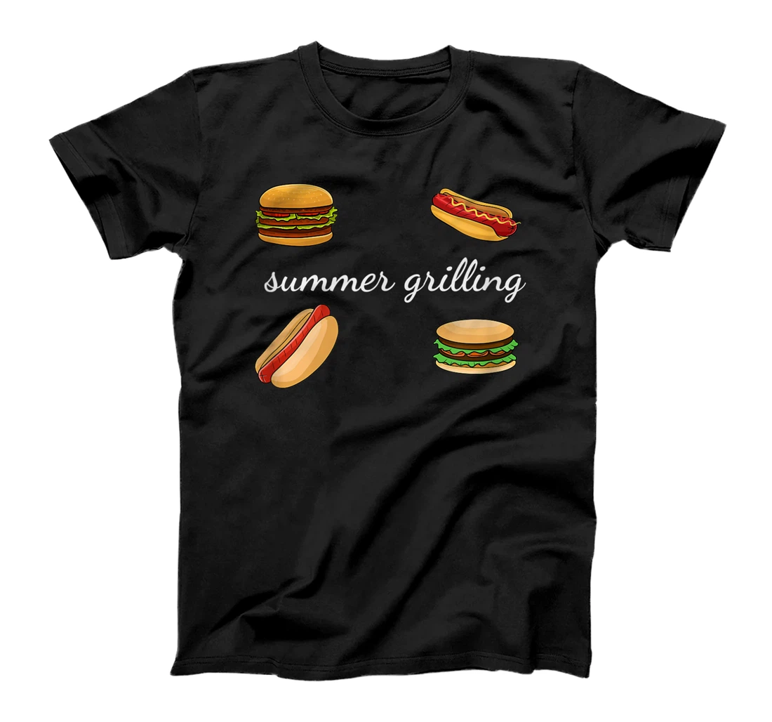 Personalized Summer Grilling with Hot Dogs and Burgers T-Shirt, Kid T-Shirt and Women T-Shirt