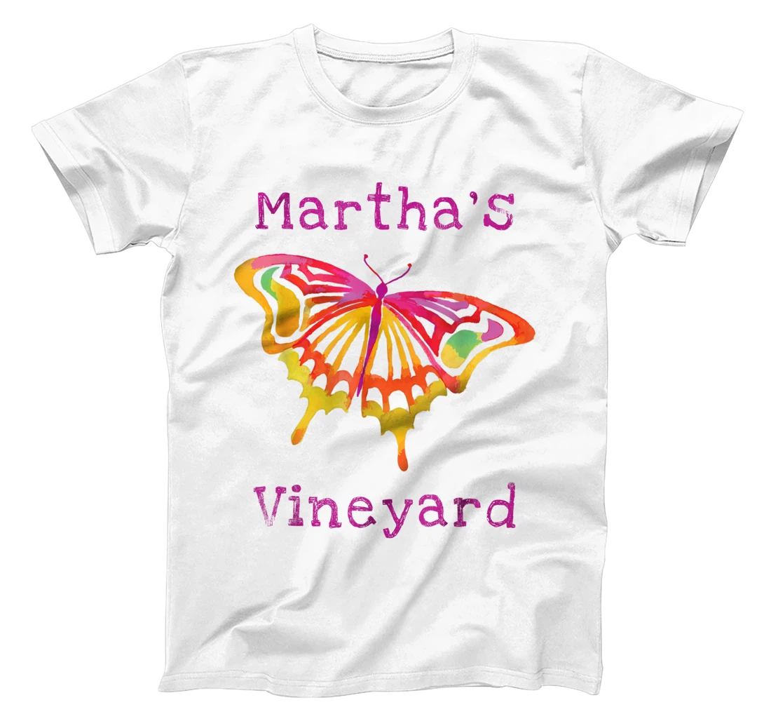 Personalized Distressed Marthas Vineyard Island Summer Vacation Butterfly T-Shirt, Kid T-Shirt and Women T-Shirt