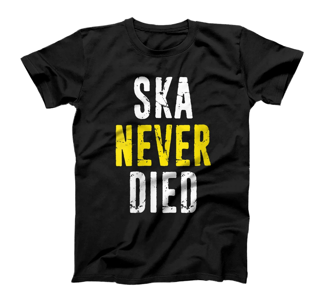 Womens Ska Never Died Jamaica Jamaican Punk Emo Skater Distressed T-Shirt, Women T-Shirt